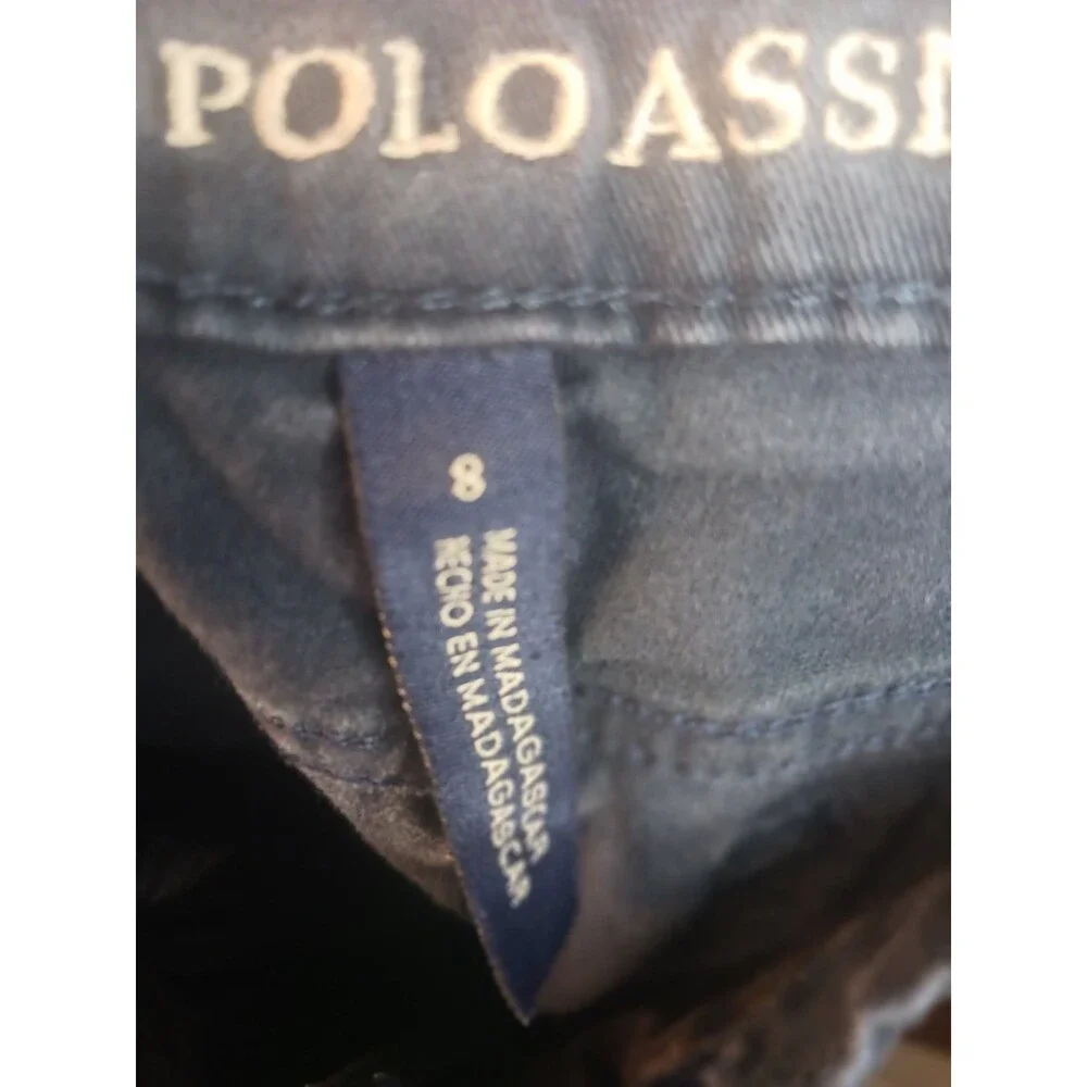 Polo Ralph Lauren Jeans Boys Black Straight Flat Front Jeans Adjustable Sz. 8